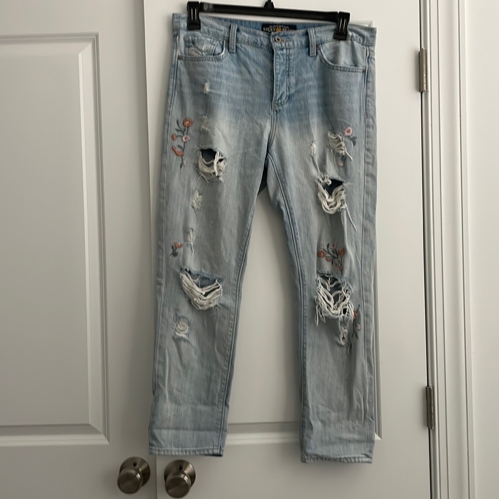 Lucky Brand Embroidered Jeans